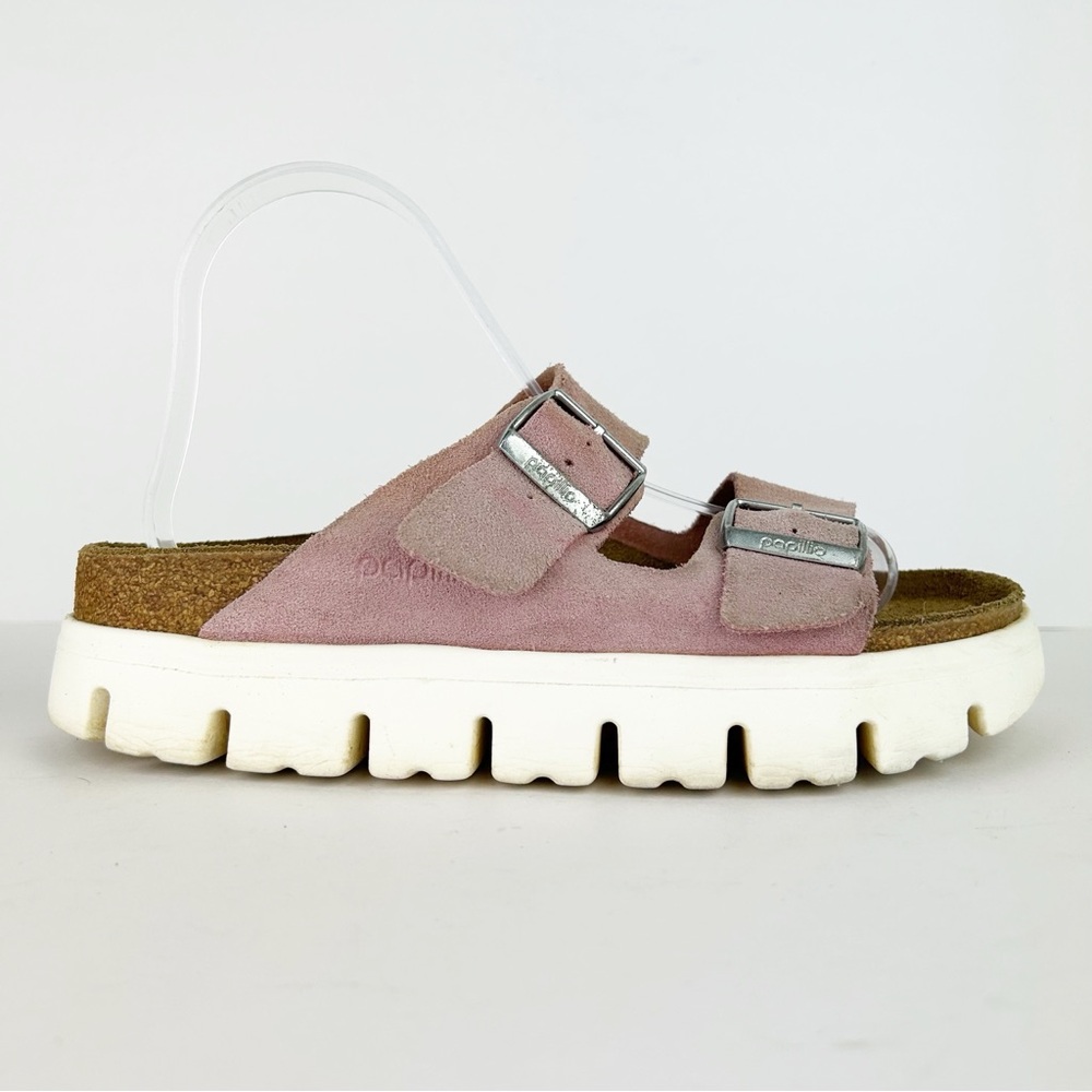 Birkenstock Papillio Arizona Platform Suede Leather Sandal EU 39 US 8 - Picture 7 of 14